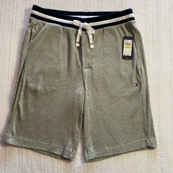 Tommy Hilfiger Mens Ribbed Sleep Gray Shorts - Picture 1 of 7